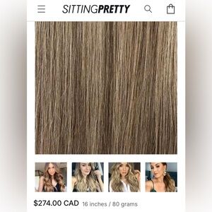 Sitting Pretty Halo Hair Extensions - Dark Blonde + Light Brown #10/16